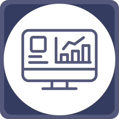 Analizler. Web simgesi basit illüstrasyon