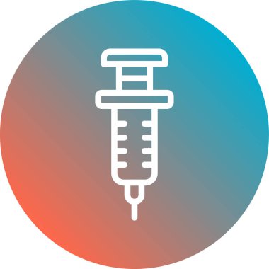 Modern b 'nin vektör illüstrasyonu ikon tıbbi şırıngadan yoksun