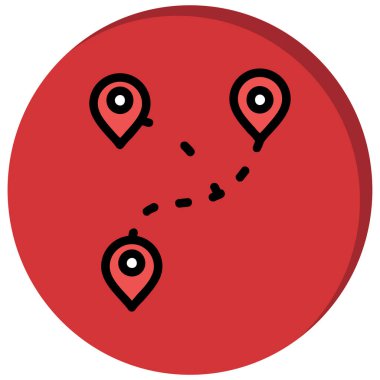 konum haritası belirleyici simgesi doldurulmuş dış hat biçimi