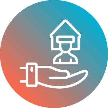 Ev simgesinin vektör illüstrasyonu