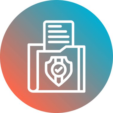 Güvenlik modern simgesinin vektör illüstrasyonu