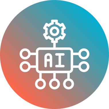 Moda biçimi izole edilmiş arkaplanda yapay zeka simgesi