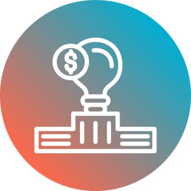 Ampul simgesinin vektör illüstrasyonu