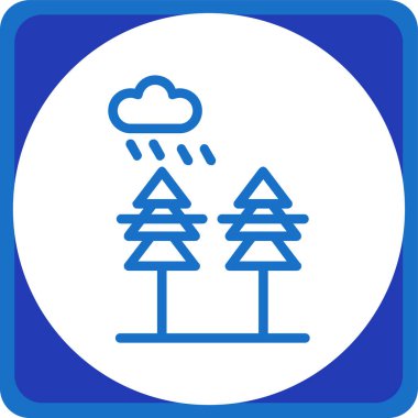 Bir ağaç simgesinin vektör illüstrasyonu