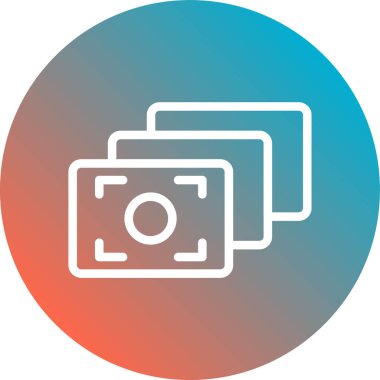 Fotoğraf simgesinin vektör illüstrasyonu