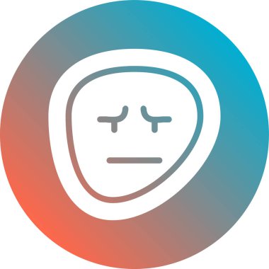 Soyut grupta hüzünlü simge izole edildi