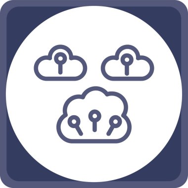 Bulut simgesinin vektör illüstrasyonu