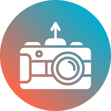 Kamera. Web simgesi basit illüstrasyon