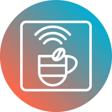 kahve fincanı simgesi, vektör illüstrasyonu