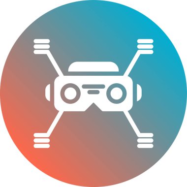 Drone simgesinin vektör illüstrasyonu