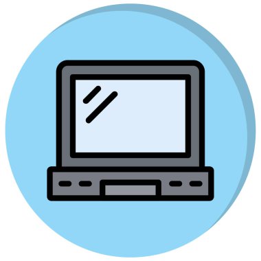 fare simgesi olan bilgisayar ekranı. dizüstü bilgisayar dizüstü bilgisayarının dizüstü bilgisayar vektör simgesi rengi düz