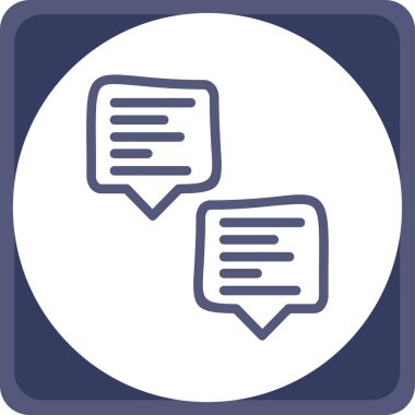 Mesaj var. Web simgesi basit illüstrasyon