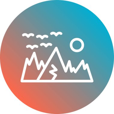 vektör dağ simgesi illüstrasyonu