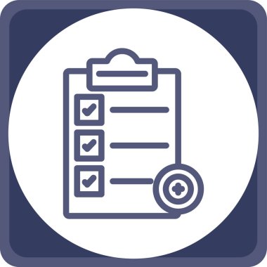 Kontrol listesi. Web simgesi basit illüstrasyon