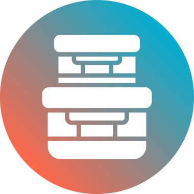 Düz simge vektör illüstrasyonunu yığın