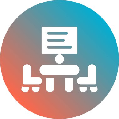 Dizüstü bilgisayarı olan birinin vektör simgesi