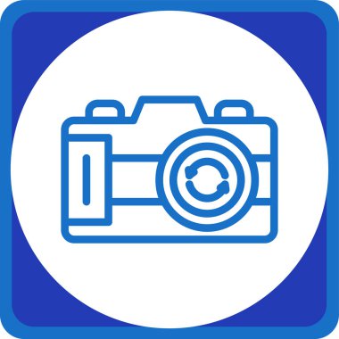 Kamera. Web simgesi basit illüstrasyon