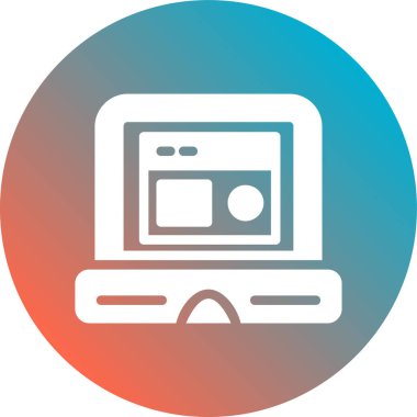 kamera düz simgesi, vektör illüstrasyonu