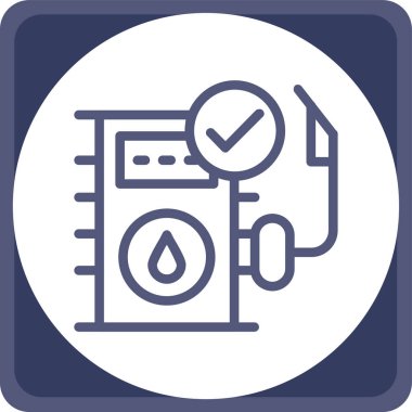 Benzin istasyonu. Basit resimleme