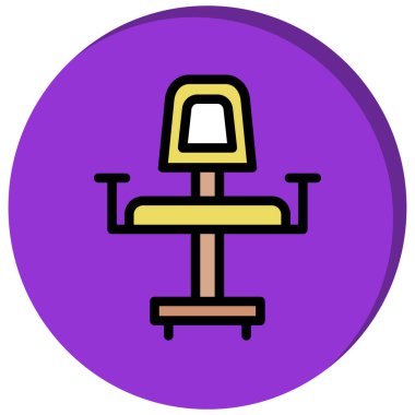 Sandalye. Web simgesi basit illüstrasyon