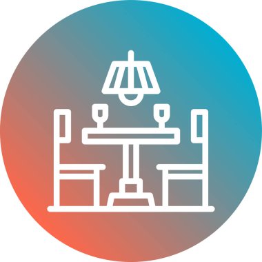 Modern mobilya simgesinin vektör illüstrasyonu