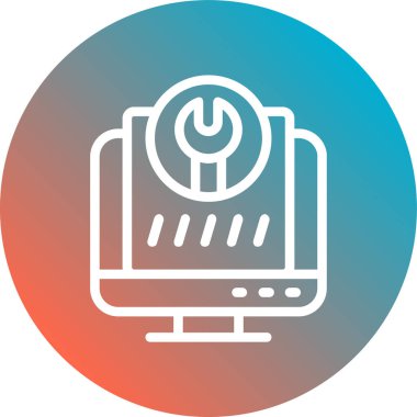 Bilgisayar. Resim simgesi vektör illüstrasyonu