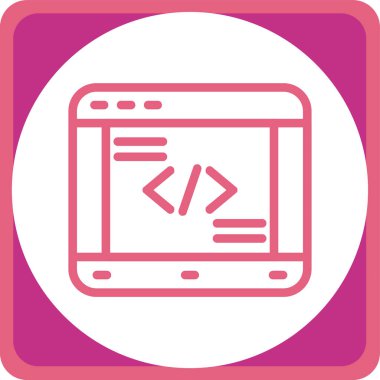 Tarayıcı. Web simgesi basit illüstrasyon