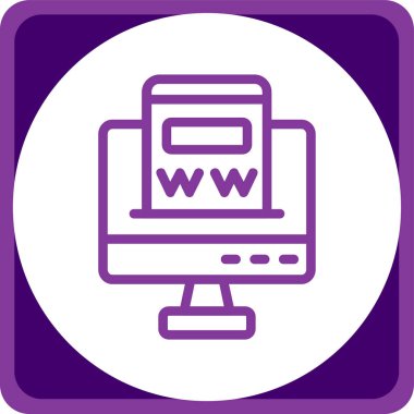 İnternet tarayıcısı. Web simgesi basit tasarım