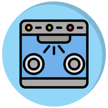 Çamaşır makinesi. Basit resimleme