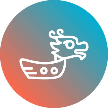 Denizdeki bir teknenin vektör çizimi