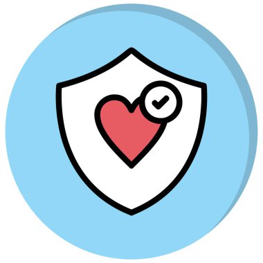 kalp simgesi, vektör illüstrasyonu