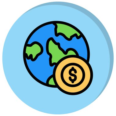 küresel ekonomi vektör simgesi.