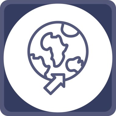 ok simgesine sahip dünya