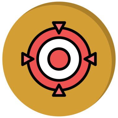 Hedef. Web simgesi basit illüstrasyon