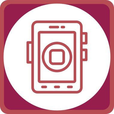 Akıllı telefon. Web simgesi basit illüstrasyon