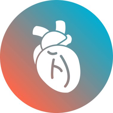 Kalp ikonu vektör illüstrasyonu