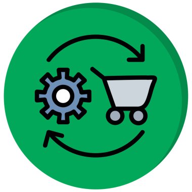 Alışveriş vektörü simgesi modern basit vektör çizimi