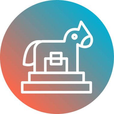 At simgesinin vektör illüstrasyonu