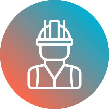 İnşaat miğferi ikonu. vektör illüstrasyonu