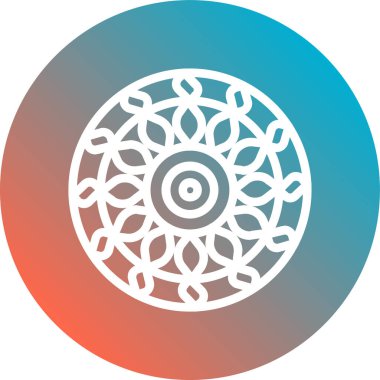 Dekoratif süs vektör çizimine sahip güzel mandala