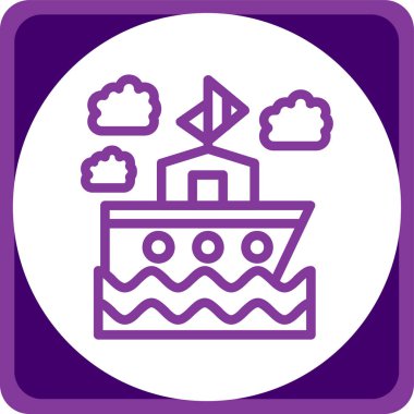 Tekne. Web simgesi basit illüstrasyon