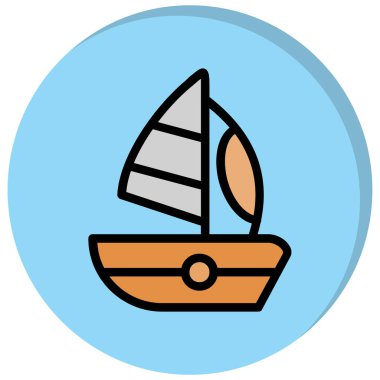 Bir teknenin vektör çizimi