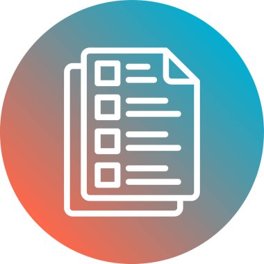 Belge düz simgesi. Vektör çizim