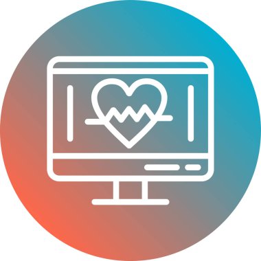 Kalp monitörü vektör simgesi