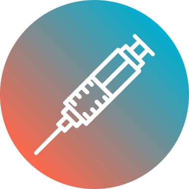 Şırınga simgesi, vektör illüstrasyonu