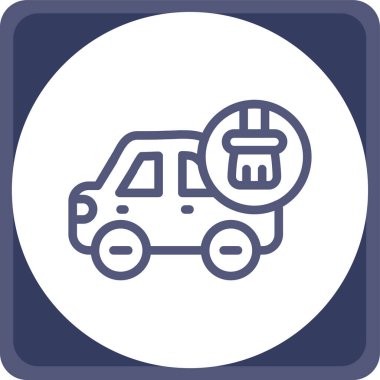 araba simgesi vektör illüstrasyonu