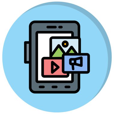 mobil pazarlama vektör simgesi