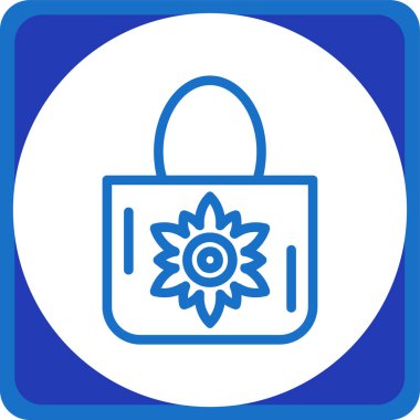 Çiçek. Web simgesi basit illüstrasyon