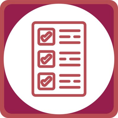 Kontrol listesi düz yuvarlanmış vektör simgesi