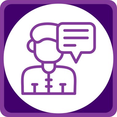 Sohbet simgesi vektör illüstrasyonu